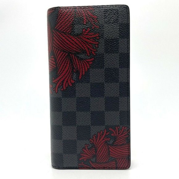AuthenticLOUIS VUITTON N41676 Portefeuille Brother Christopher Nemeth Wallet